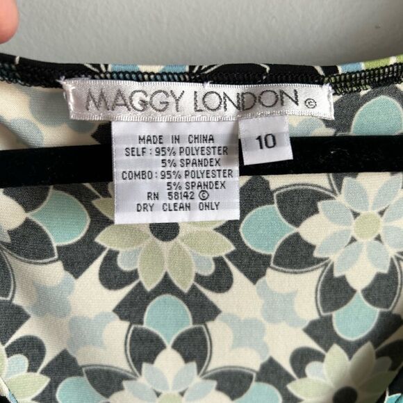 Maggy London Floral Faux Wrap Dress - Picture 3 of 8